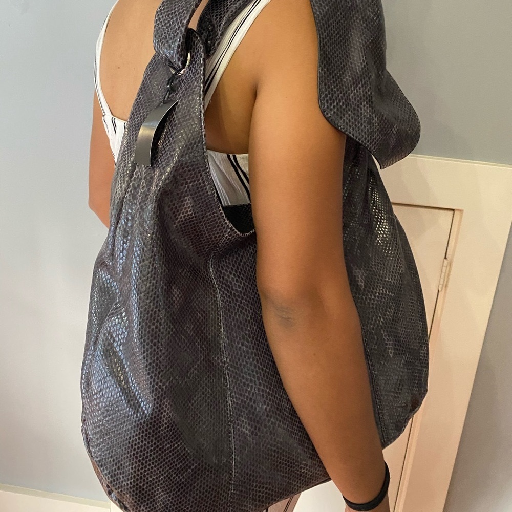 Furla Perla Tracolla Snake-Embossed Leathe…